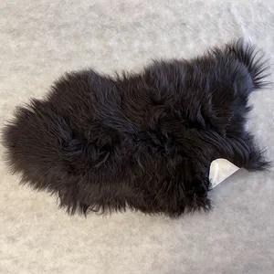 Skinn Sau Langhåret Sort